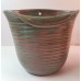 Vintage Mid Century Modern Studio Art Pottery Wall Pocket Vase Font Planter Pair   163095637289
